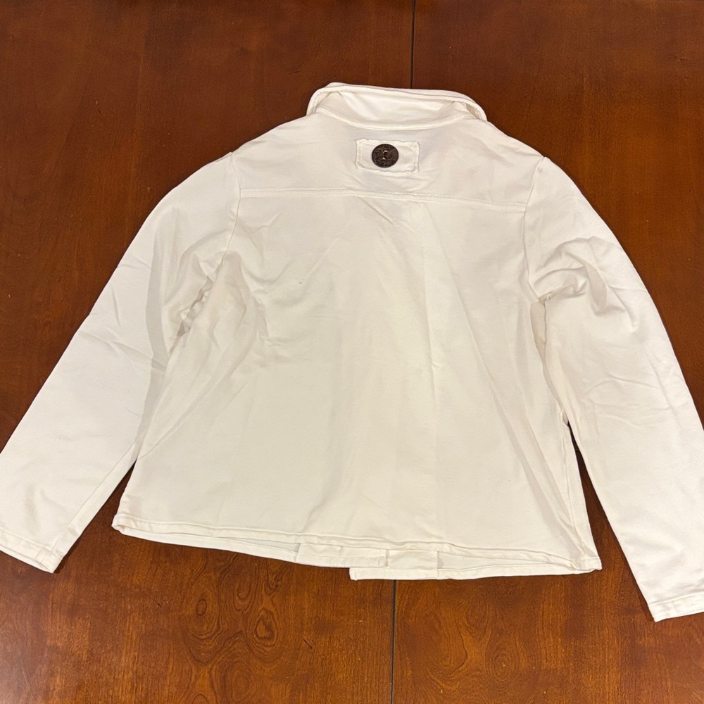 Fresh Produce White Jacket with Collar Dark Buttons. NWT - Picture 3 of 15